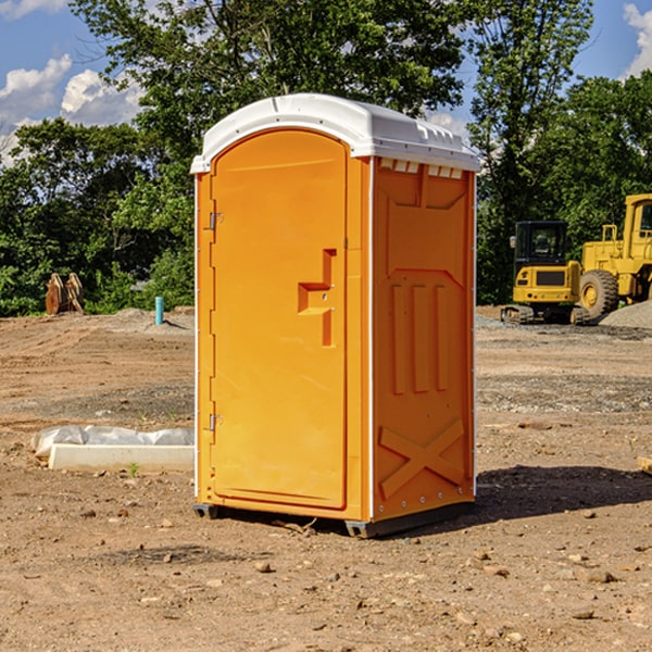 what is the maximum capacity for a single portable restroom in Bruin